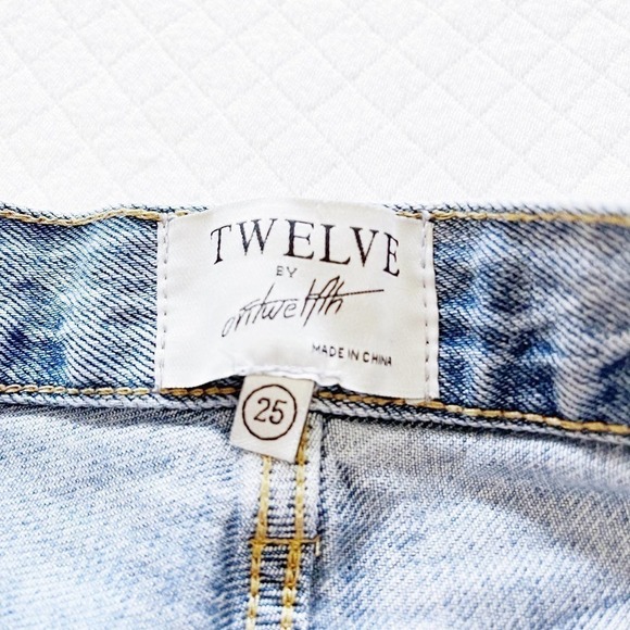Twelve by Ontwelfth Ripped Denim Jeans Button Fly TW90331-VNLT SZ25 - Picture 4 of 9